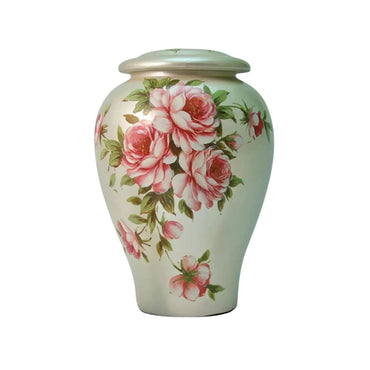 Floral Adult Petal Pink Ceramic Urn