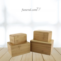 Forever Free Bamboo Box Medium Pet Urn Set