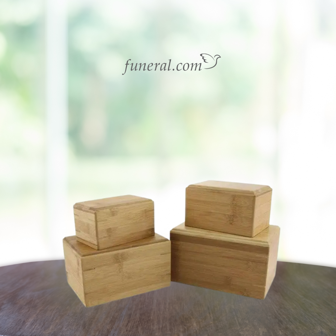 Forever Free Bamboo Box Small Pet Urn Set