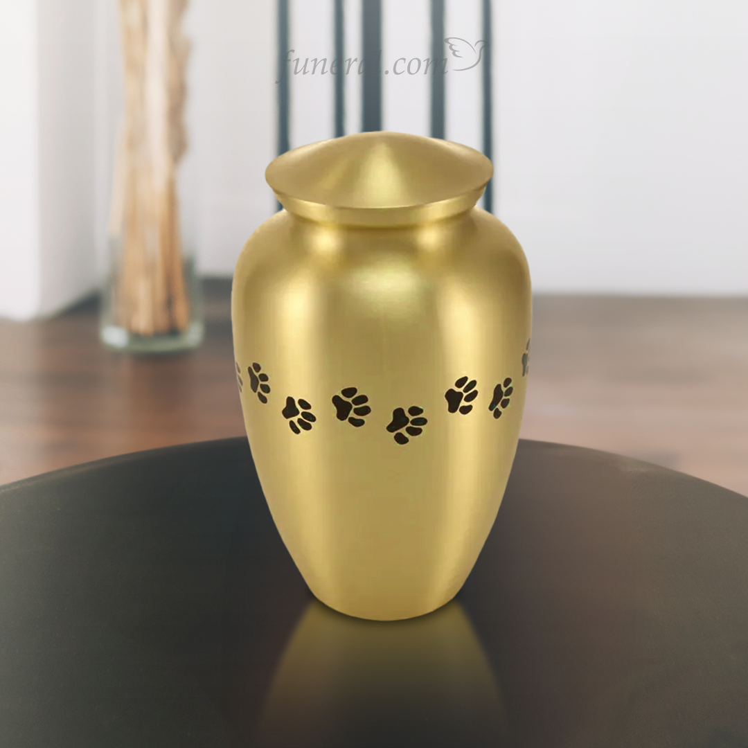 Gabrielle Paw Brass Extra Large Pet Urn