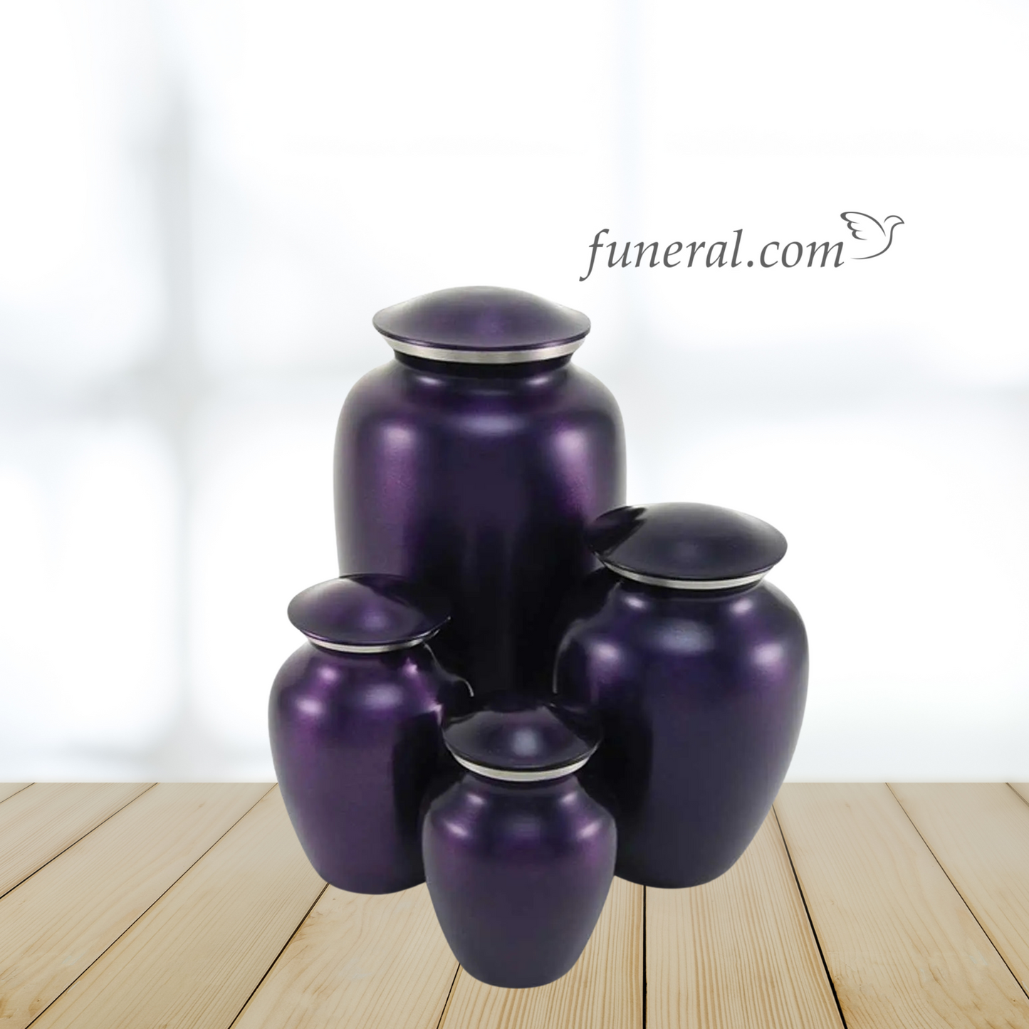 Gabrielle Classic Violet Small Pet Urn Set