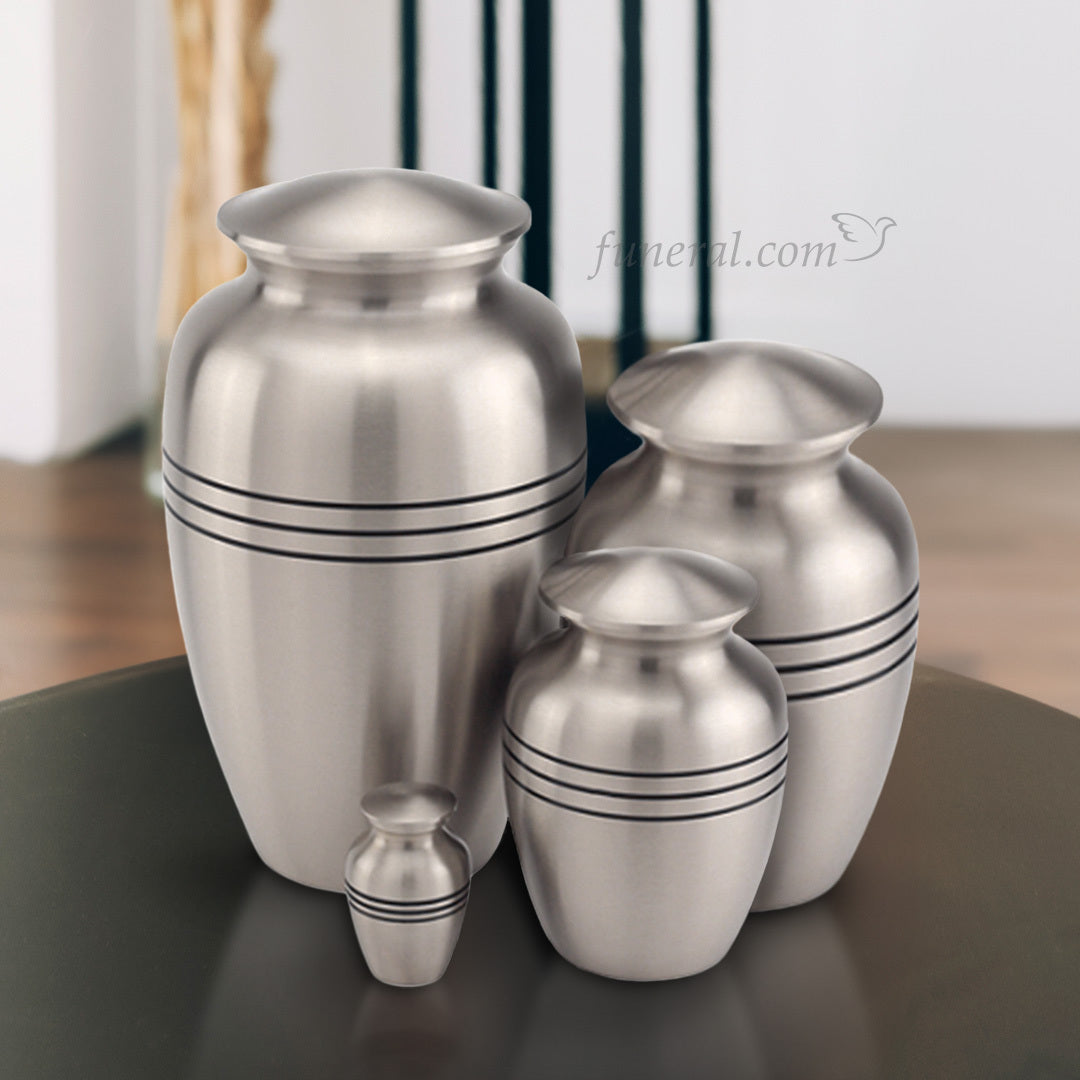 Gabrielle Three Twine Pewter Extra Large Pet Urn Set