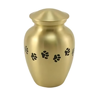 Gabrielle Paw Brass Large Pet Urn High-Resolution Image