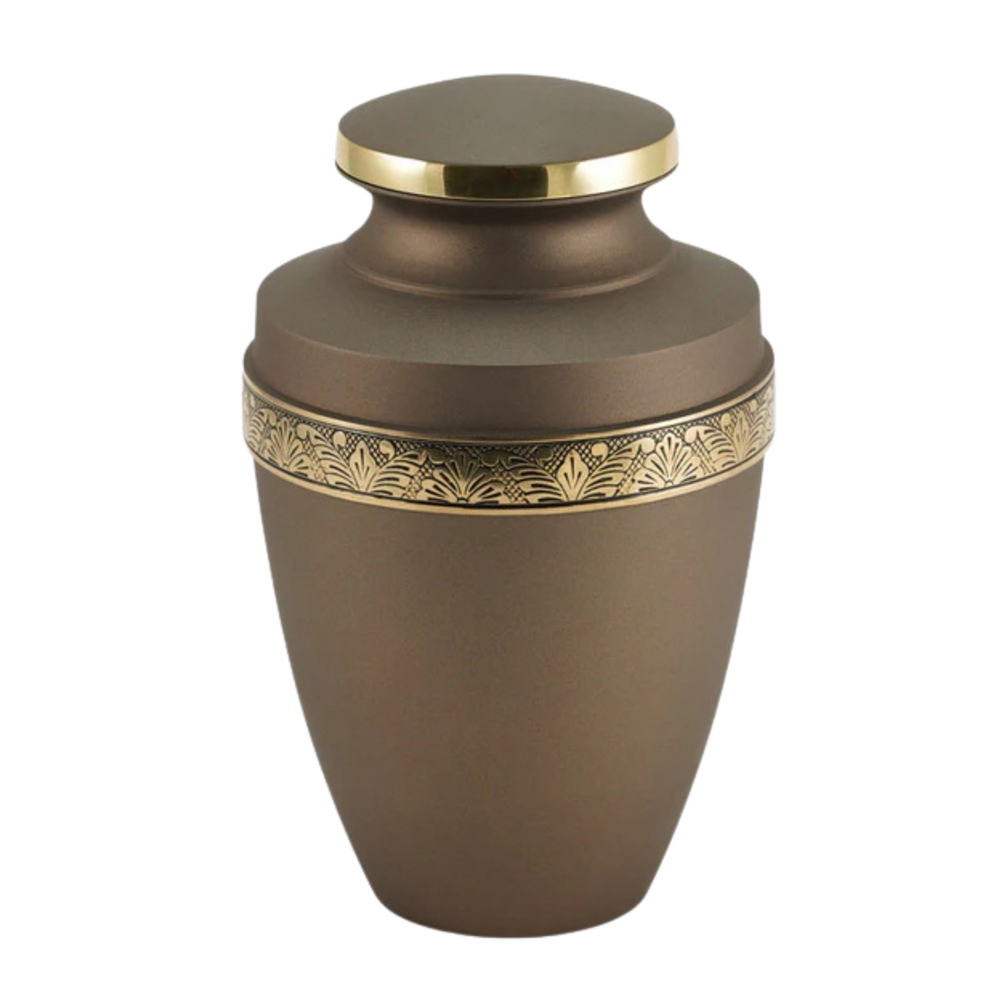 Grecian Adult Chestnut Brown Brass Urn