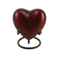 Grecian Cardinal Red Brass Heart Keepsake