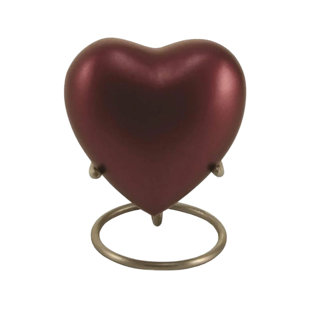 Grecian Dusty Rose Aluminum Heart Keepsake