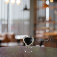 Handcrafted Silver and Black Aluminum Heart Keepsake