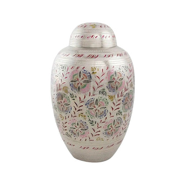 Lattice Adult Silver Clover Brass Urn