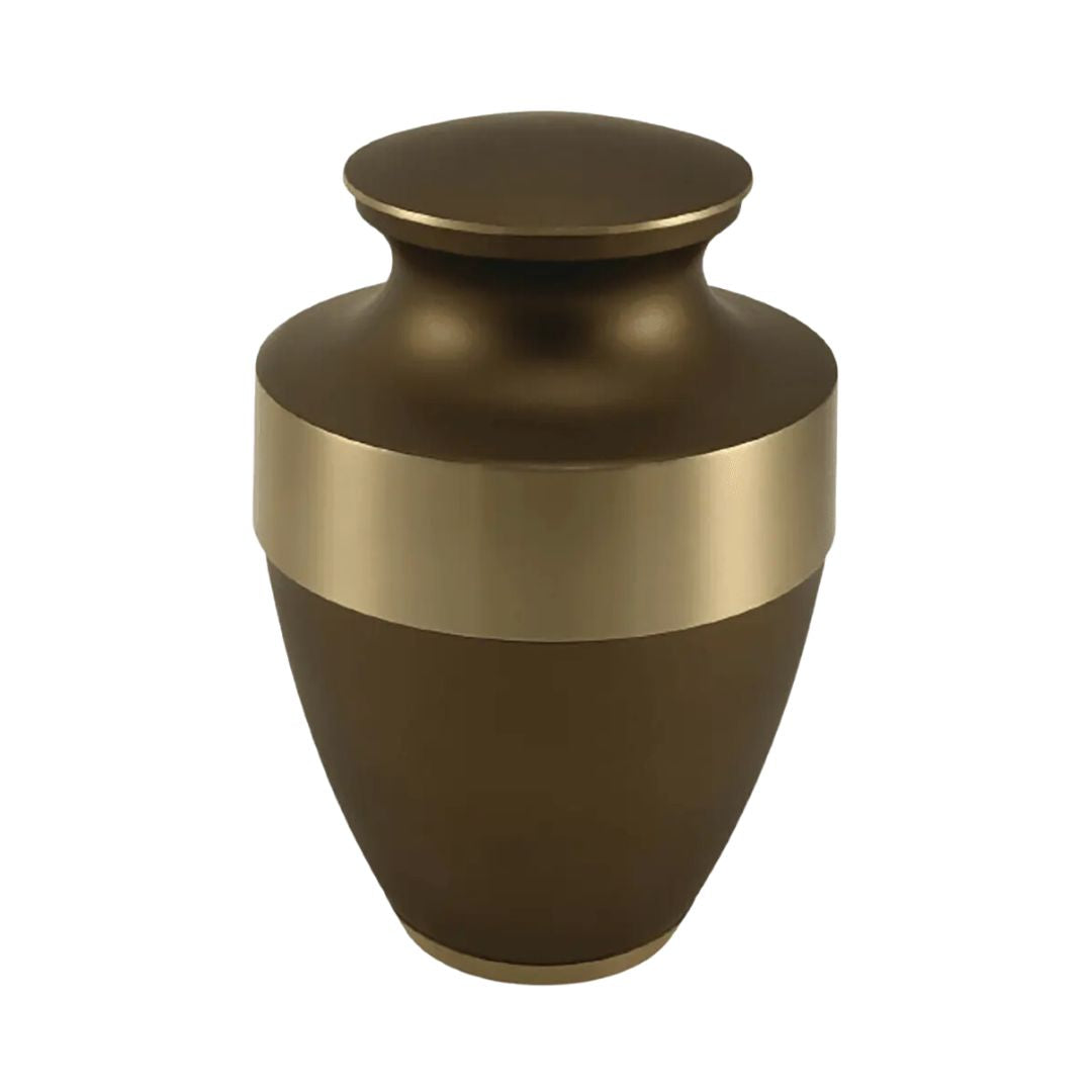 Lineas Adult Rustic Bronze Brass Urn