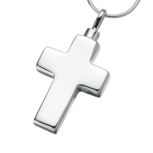 Sterling Silver Large Cross Pendant, Cremation Necklace