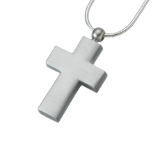Pewter Cross Pendant, Cremation Necklace
