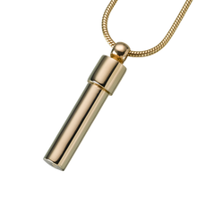 Bronze Cylinder Pendant, Cremation Necklace