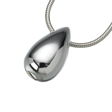 Sterling Silver Teardrop Pendant, Cremation Necklace