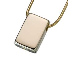 Gold Vermeil Slide Rectangle Pendant, Cremation Necklace