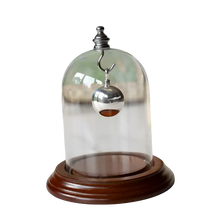 Blown Glass Dome with Cherry Wood Base, Cremation Keepsake