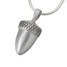 Sterling Silver Acorn Pendant, Cremation Necklace