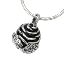 Sterling Silver Rose Pendant, Cremation Necklace