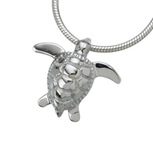 Sterling Silver Sea Turtle Pendant, Cremation Necklace
