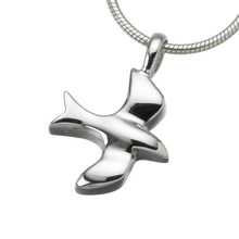 Sterling Silver Dove Pendant, Cremation Necklace