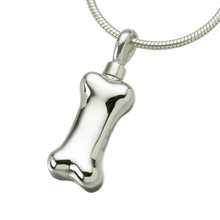 Sterling Silver Dog Bone Pendant, Cremation Necklace