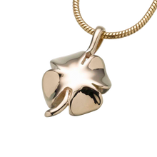 Gold Vermeil  4-Leaf Clover Pendant, Cremation Necklace