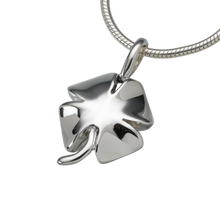 Sterling Silver 4-Leaf Clover Pendant, Cremation Necklace