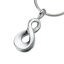 Sterling Silver Infinity Symbol Double Chamber Pendant, Cremation Necklace