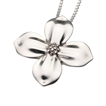 Sterling Silver Dogwood Blossom Pendant, Cremation Necklace