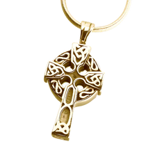 Gold Vermeil Celtic Cross Pendant, Cremation Necklace
