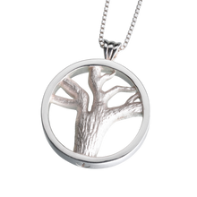 Stainless Steel Tree of Life Urn Pendant, Cremation Necklace