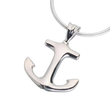 Sterling Silver Anchor Pendant, Cremation Necklace