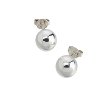 Sterling Silver Ball Earrings, Cremation Jewelry