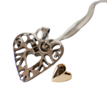 Stainless Steel Eternal Embrace Pendant and Pin, Cremation Necklace