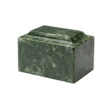 MacKenzie Classic Cultured Marble Urn for Ashes - Emerald