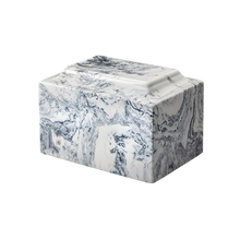 MacKenzie Classic White with Black Cultured Marble Full Size Urn