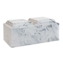 MacKenzie Companion White with Black Cultured Marble Companion Urn