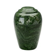 MacKenzie Grecian Urn+Vault® for Ashes - Cultured Marble - Emerald