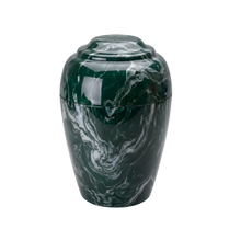 MacKenzie Grecian Cultured Marble Urn for Ashes - Evergreen