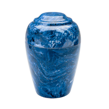 MacKenzie Grecian Urn+Vault® for Ashes - Cultured Marble - Mystic Blue