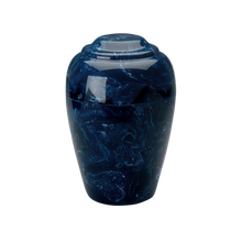 MacKenzie Grecian Urn+Vault® for Ashes - Cultured Marble - Navy