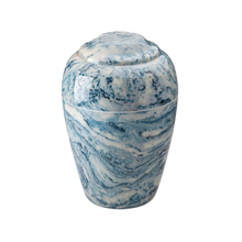MacKenzie Grecian Urn+Vault® for Ashes - Cultured Marble - Sky Blue