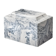 MacKenzie Keepsake White with Black Cultured Marble Keepsake Urn