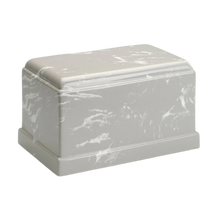 MacKenzie Olympus Urn+Vault® for Ashes - Cultured Marble - Silver Gray