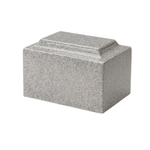 MacKenzie Classic Cultured Granite Urn for Ashes - Mist Gray