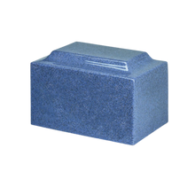 MacKenzie Classic Cultured Granite Urn for Ashes - Paradise Blue