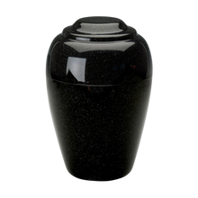 MacKenzie Grecian Cultured Granite Urn for Ashes - Orca Black
