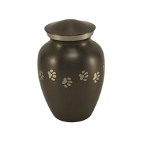 Micah Charcoal Pawprint Large Pet Urn High-Resolution Image