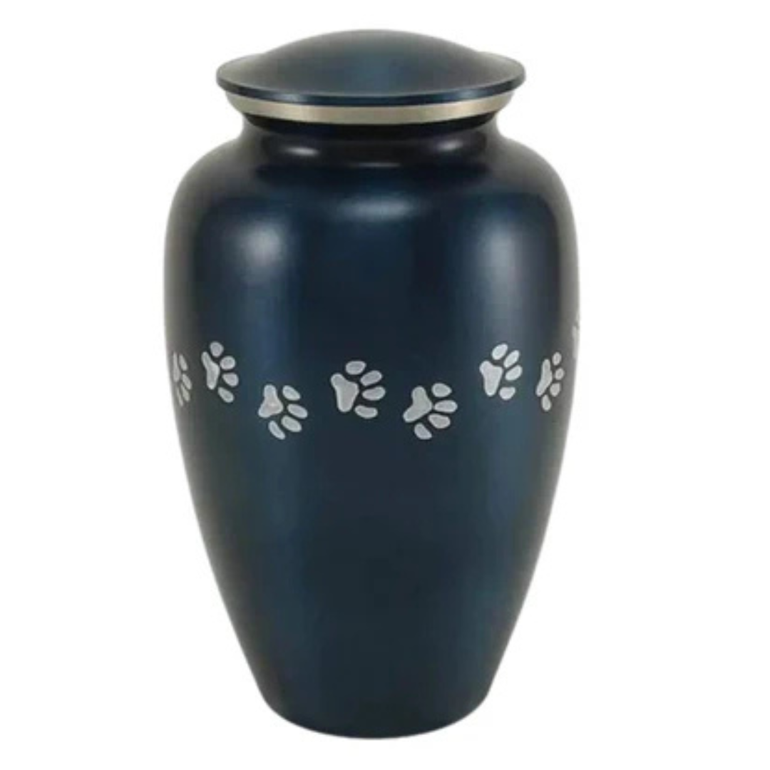 Micah Royal Blue Extra Large Pawprint Urn High-Resolution Image