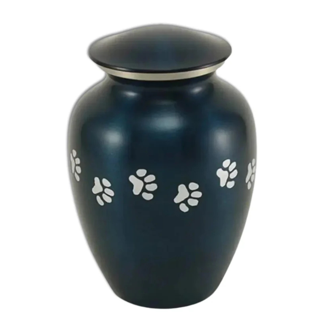 Micah Royal Blue Large Pawprint Urn High-Resolution Image