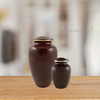 Midnight Solace Adult Brick Stone Brass Urn Set